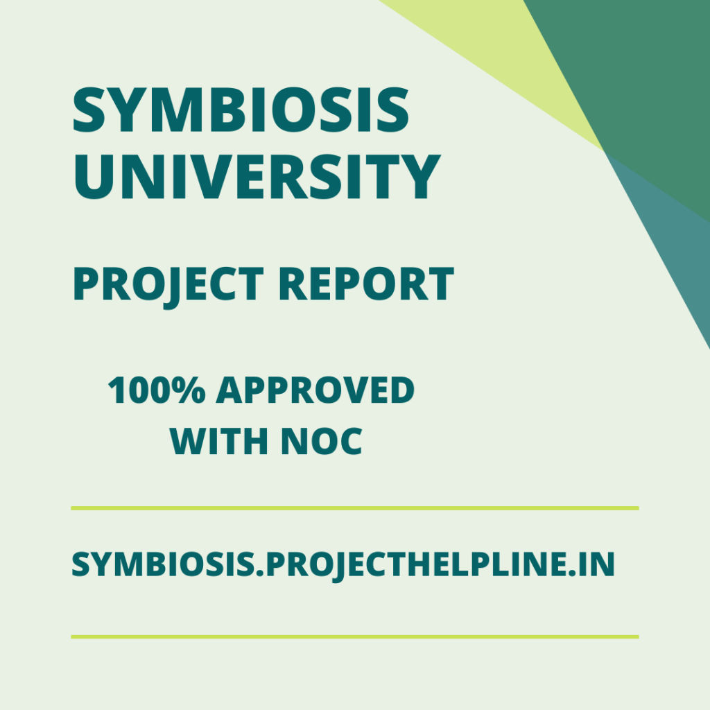 SYMBIOSIS SCDL PROJECT FOR POST GRADUATE DIPLOMA IN EXPORT & IMPORT MANAGEMENT